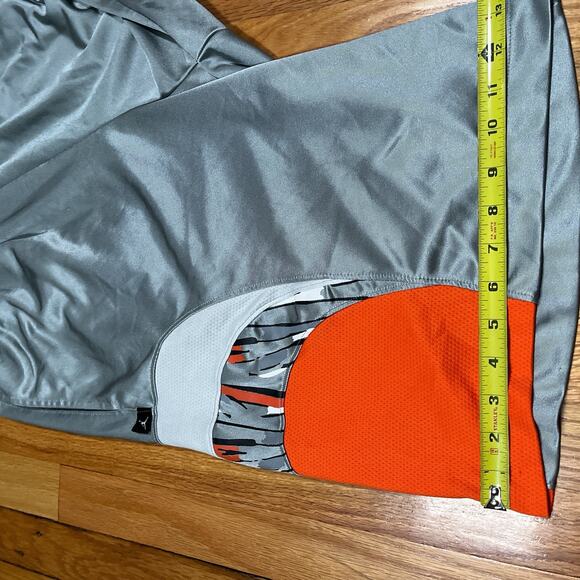 Air Jordan Nike Basketball Dazzle Shorts Silver Orange Medium Rare Y2K - Picture 11 of 12